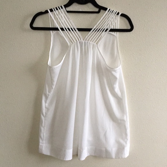 NWOT NAKED ZEBRA white blouse tank - Picture 4 of 6